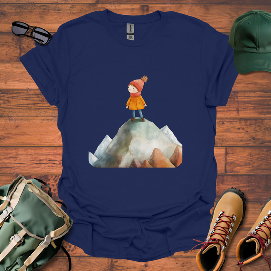Hiker Girl Mountain 4 Tee - Unisex Softstyle T-Shirt