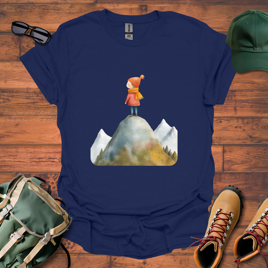 Hiker Girl Mountain 5 Tee - Unisex Softstyle T-Shirt