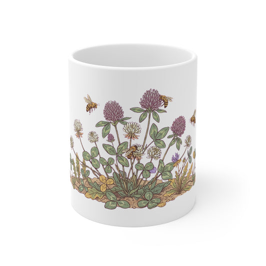 Red Clover & Honey Bee Garden - Mug 11oz