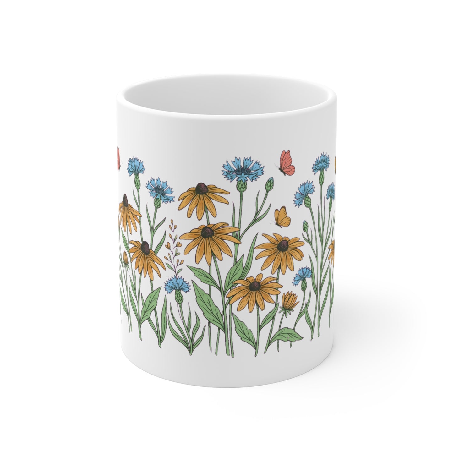 Black-Eyed Susan & Cornflower Meadow - Mug 11oz