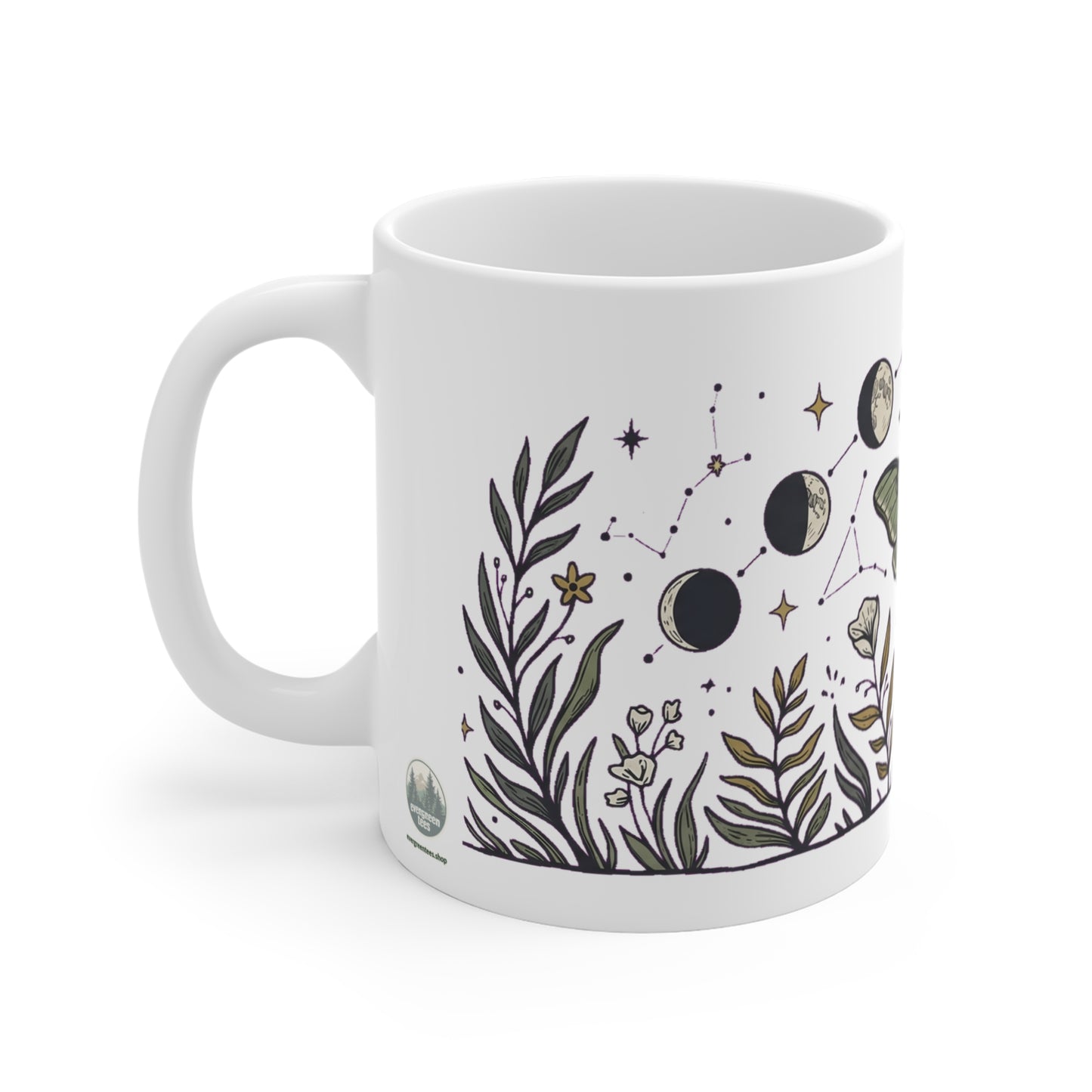 Luna Moth Moon Phases - Mug 11oz
