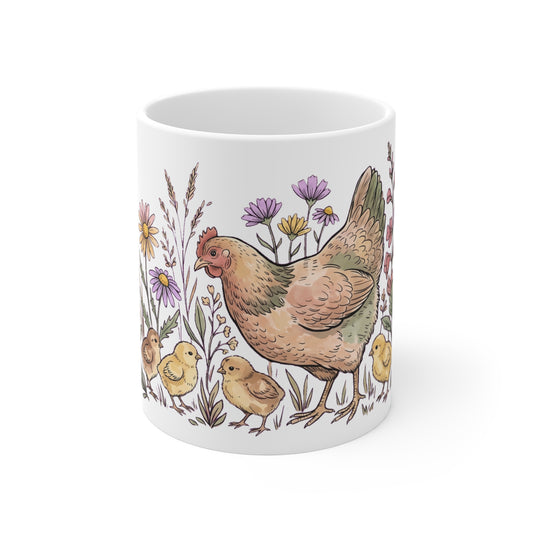 Hen & Chicks Daisy Meadow - Mug 11oz