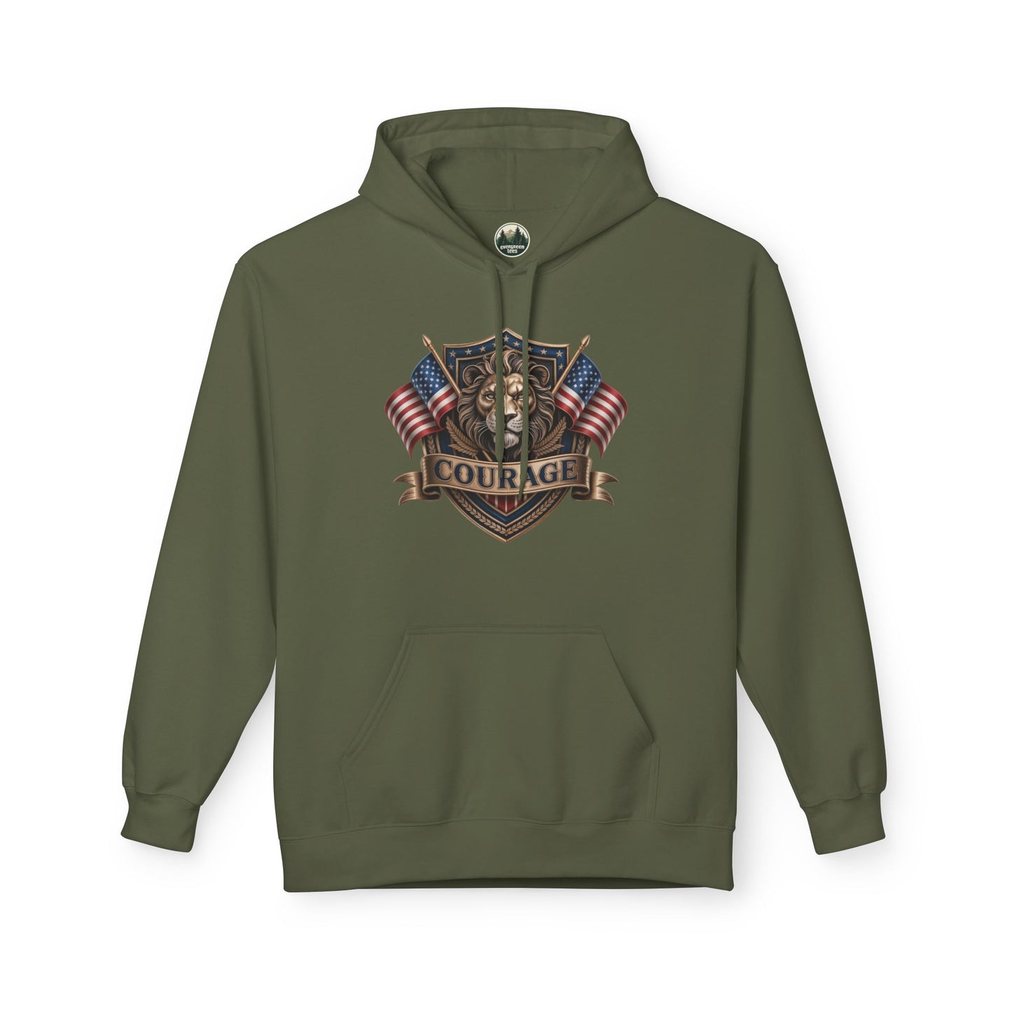 Courage Lion - Unisex Midweight Softstyle Fleece Hoodie