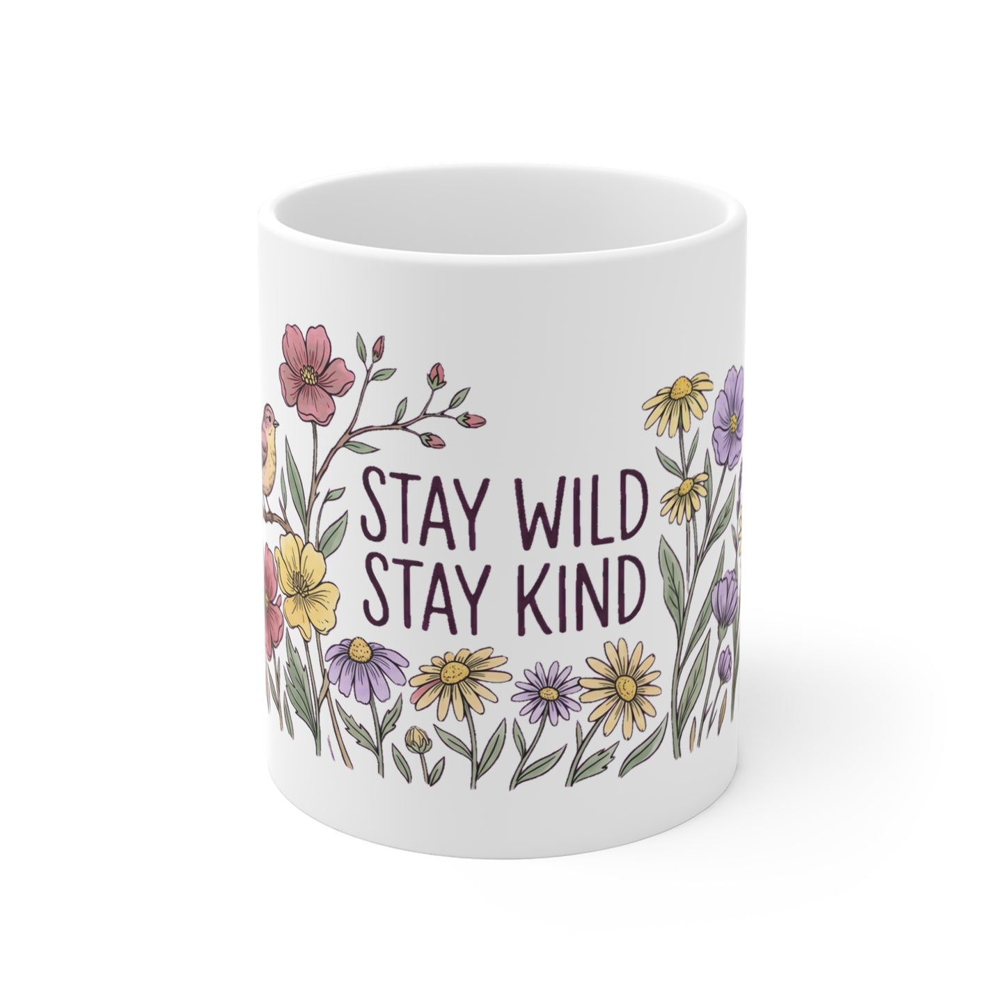 Original hand-drawn designs inspired by nature and the outdoors, from Evergreen Tees. The Cosmos & Daisy Wildflower Meadow design, made to order by Evergreen…