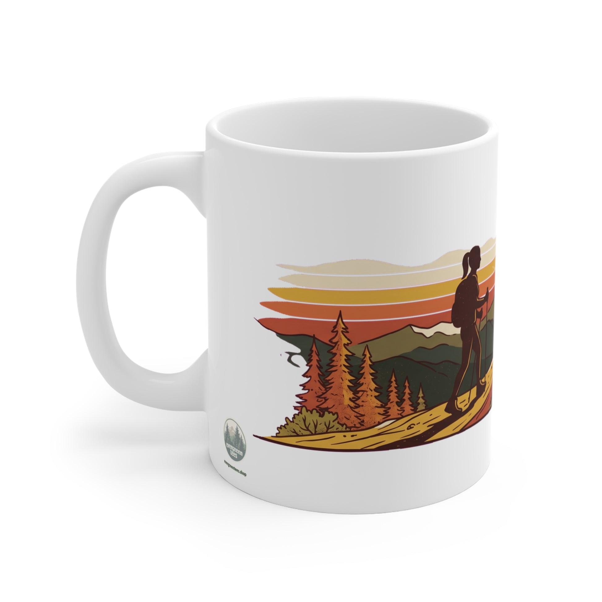 Discover nature graphic apparel inspired by forests, mountains, and outdoor adventure. Printed on demand just for you. The Ridge Walker Sunset design, printed…