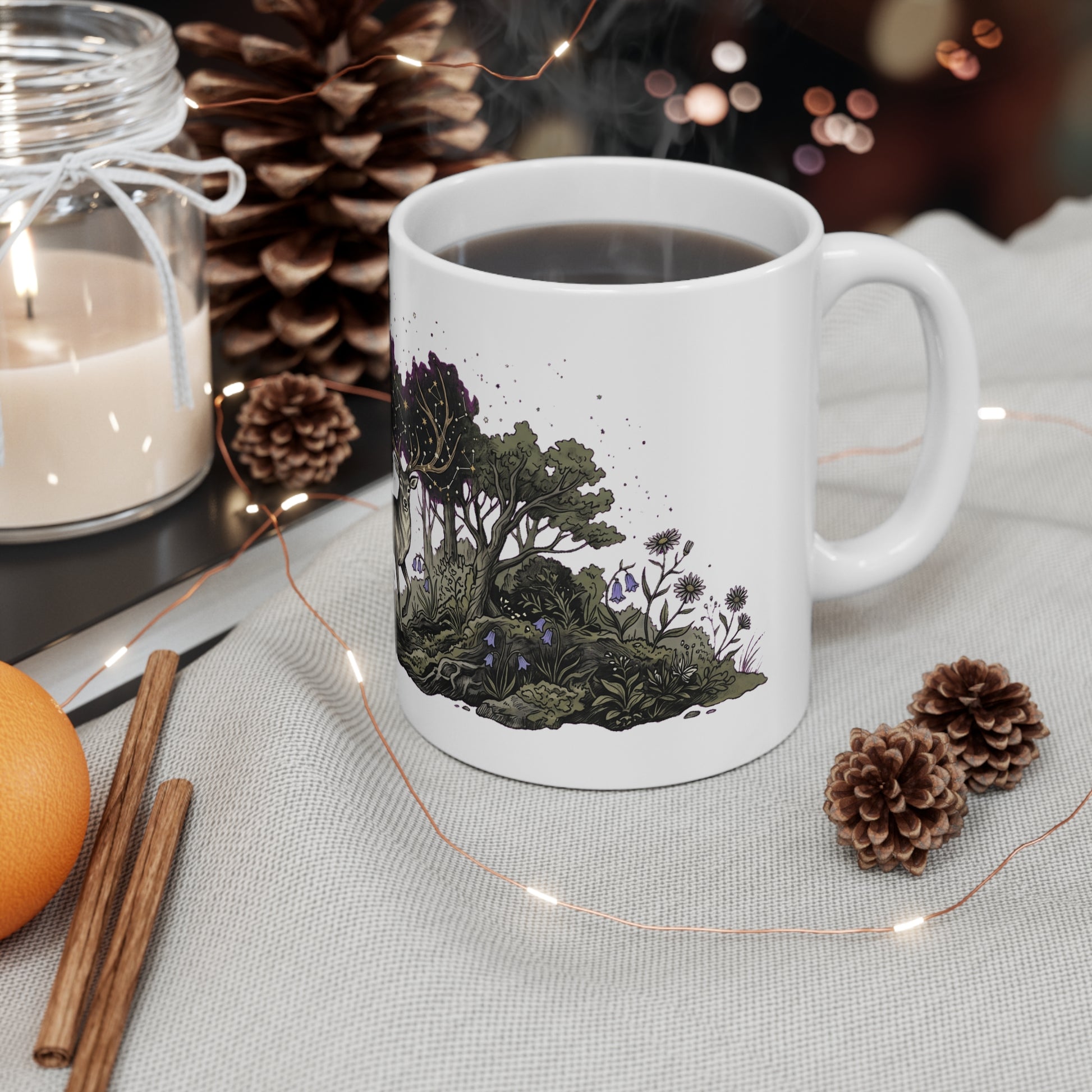 Discover nature graphic apparel inspired by forests, mountains, and outdoor adventure. Printed on demand just for you. The Celestial Stag in the Forest design,…