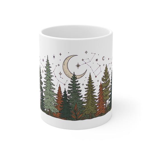 Discover nature graphic apparel inspired by forests, mountains, and outdoor adventure. Printed on demand just for you. The Celestial Pine Forest Night design,…
