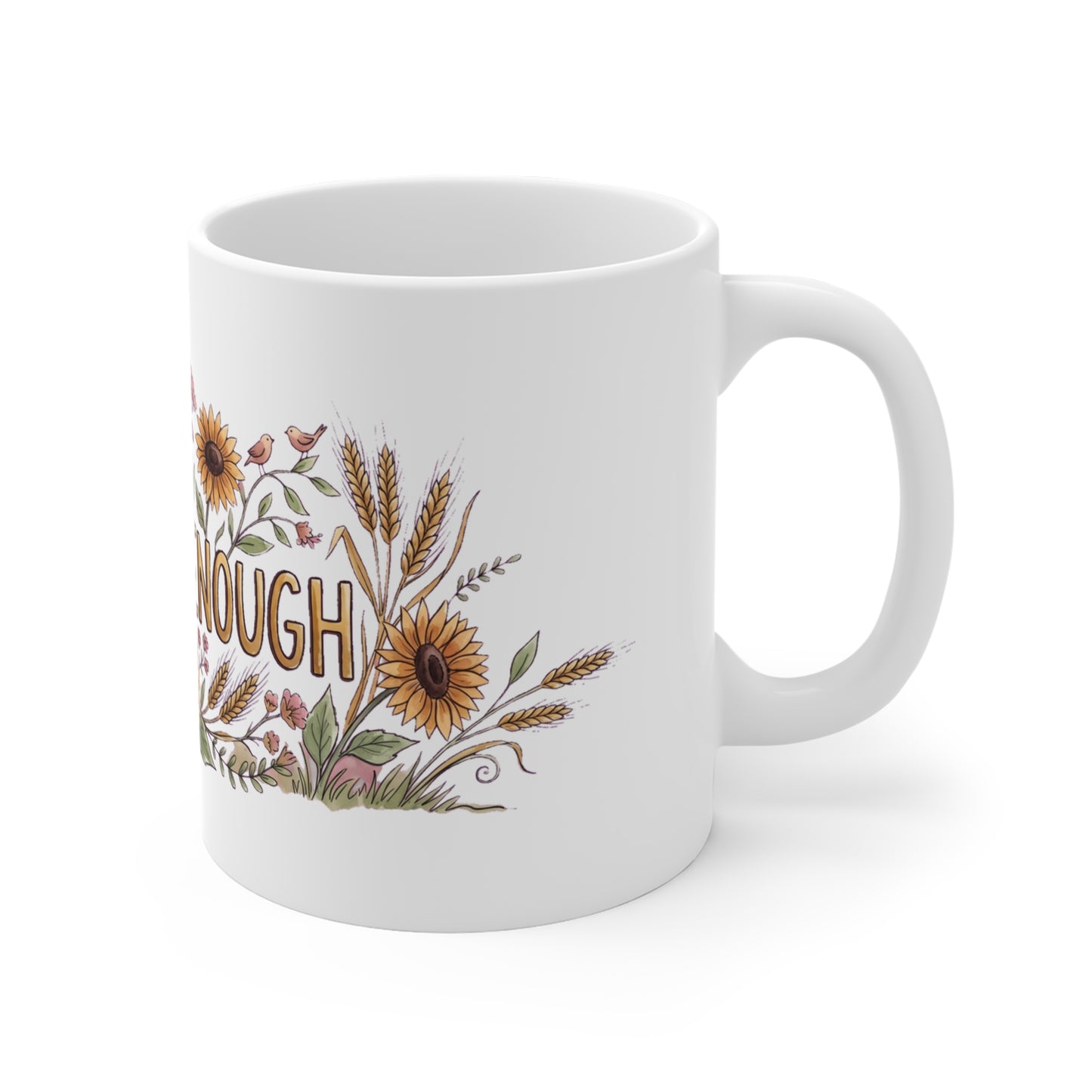 Original hand-drawn designs inspired by nature and the outdoors, from Evergreen Tees. The You Are Enough Sunflower & Yarrow Meadow design, made to order by…