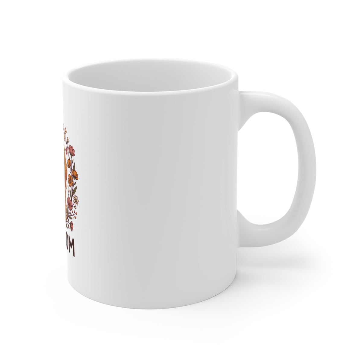 Golden Retriever Dog Mom Floral Wreath - Mug 11oz