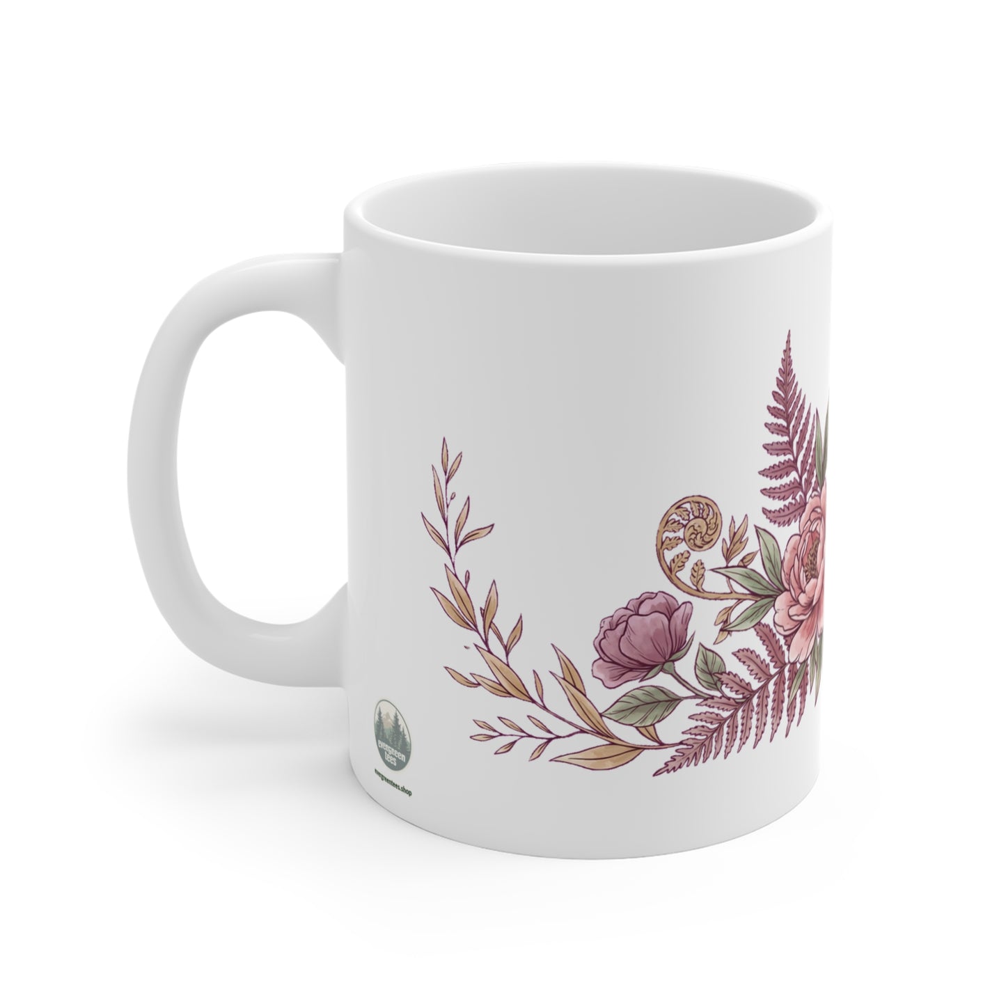 Grow Old With Me Peony & Fern - Mug 11oz