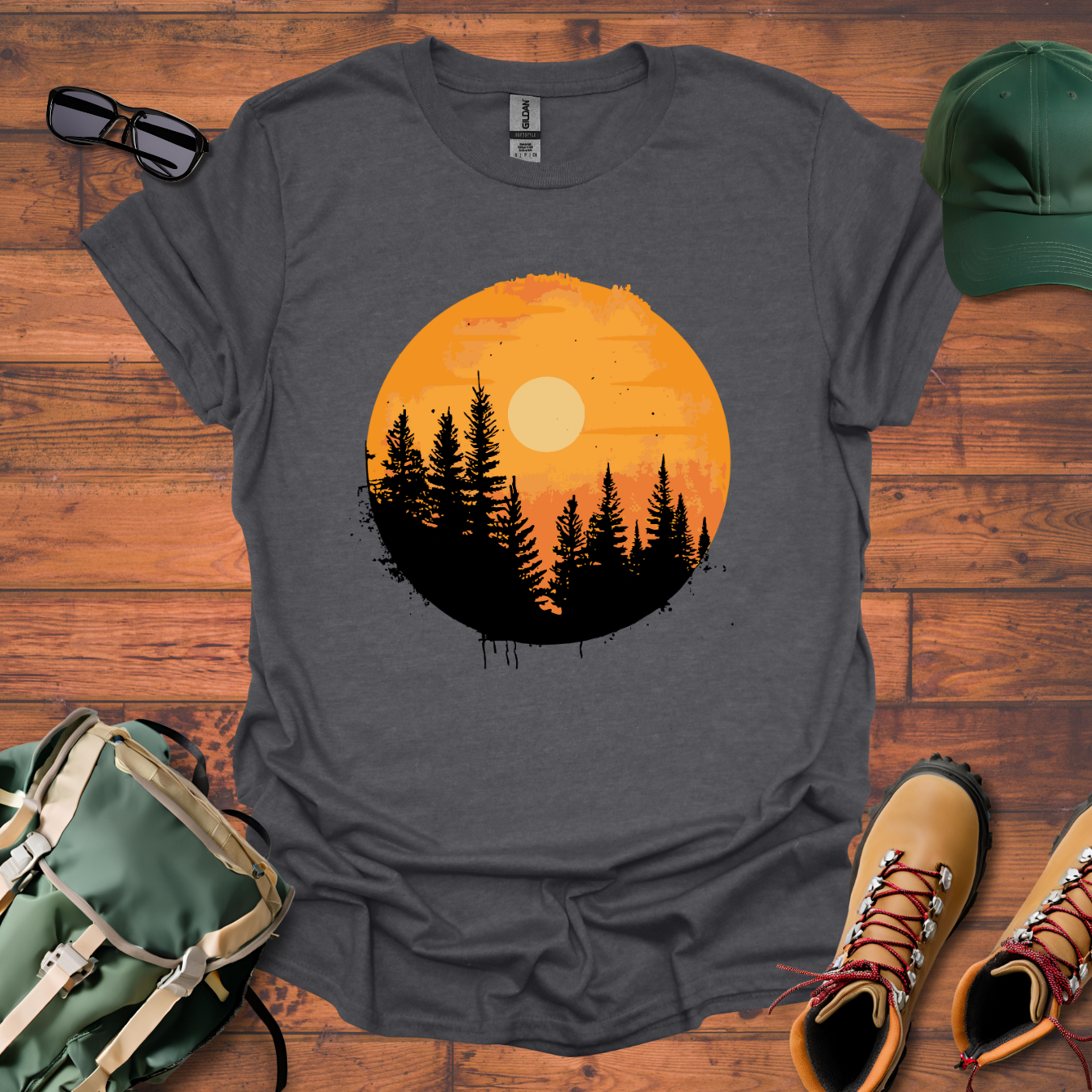Sun Tree Clouds Tee - Unisex Softstyle T-Shirt