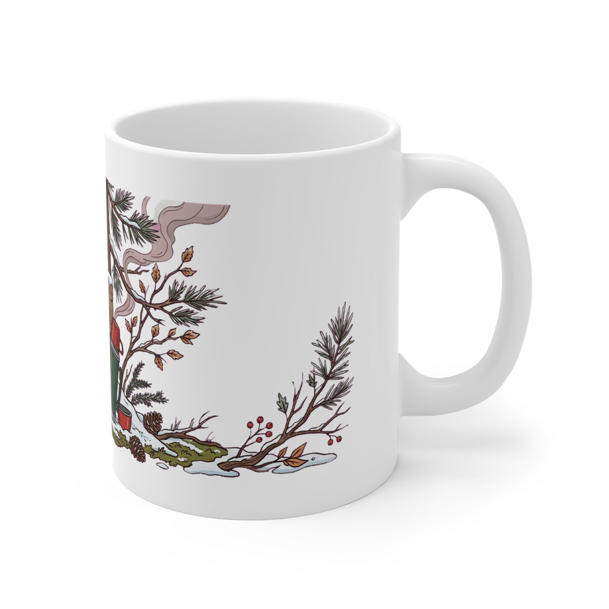 Original hand-drawn designs inspired by nature and the outdoors, from Evergreen Tees. The Cozy Cabin 04 design, made to order by Evergreen Tees.