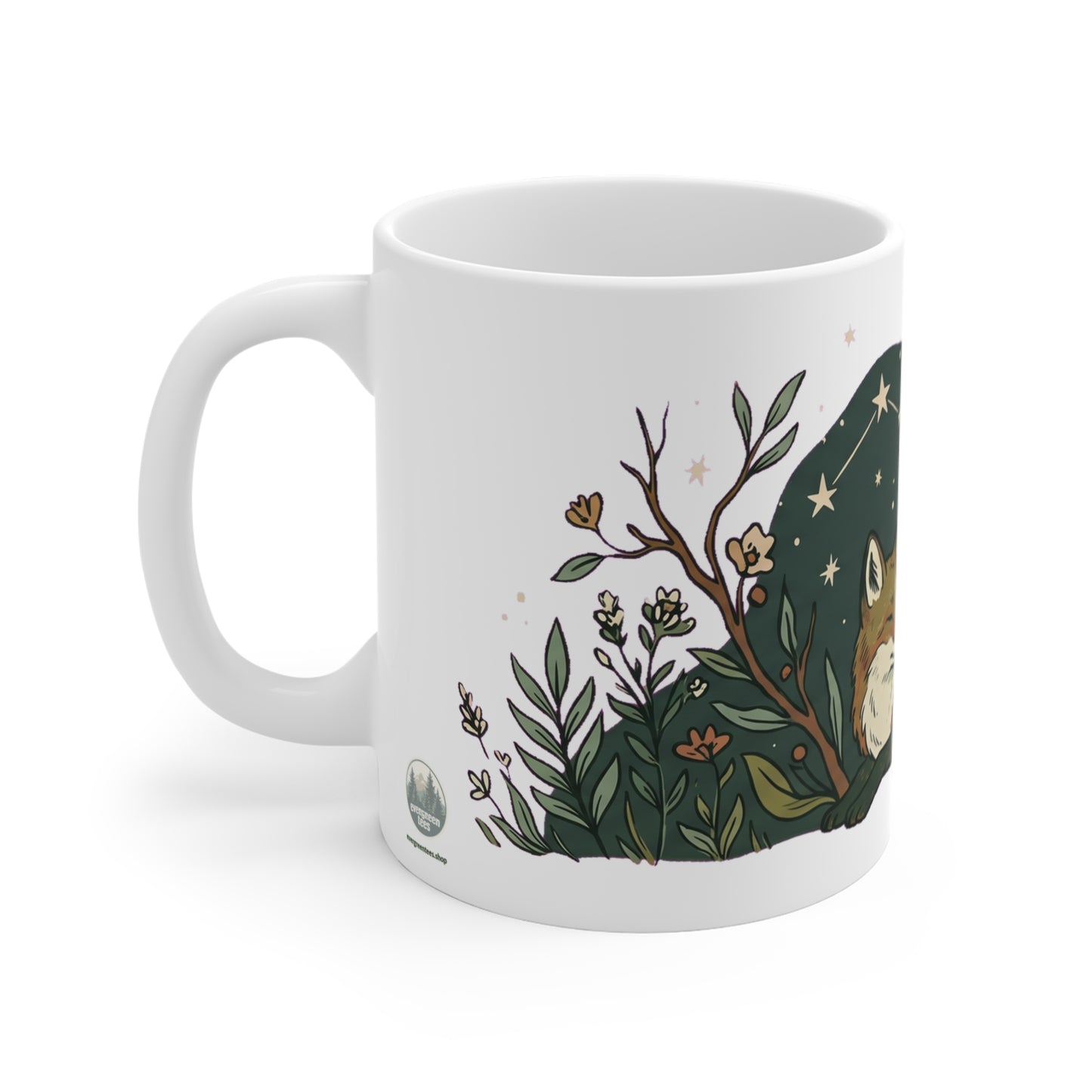 Sleeping Fox Under Stars - Mug 11oz