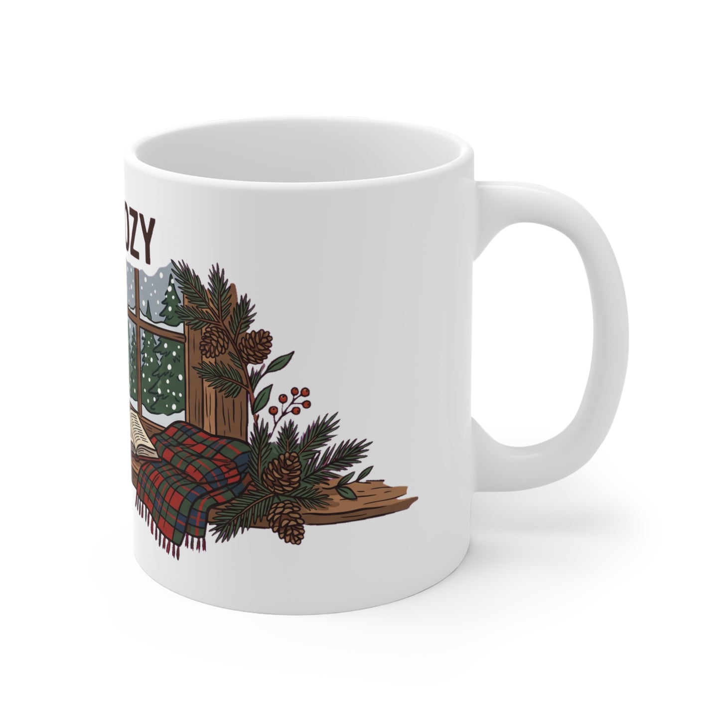 Stay Cozy Cabin Window - Mug 11oz