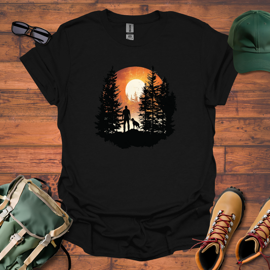 Man Dog Sun Circle Tee - Unisex Softstyle T-Shirt