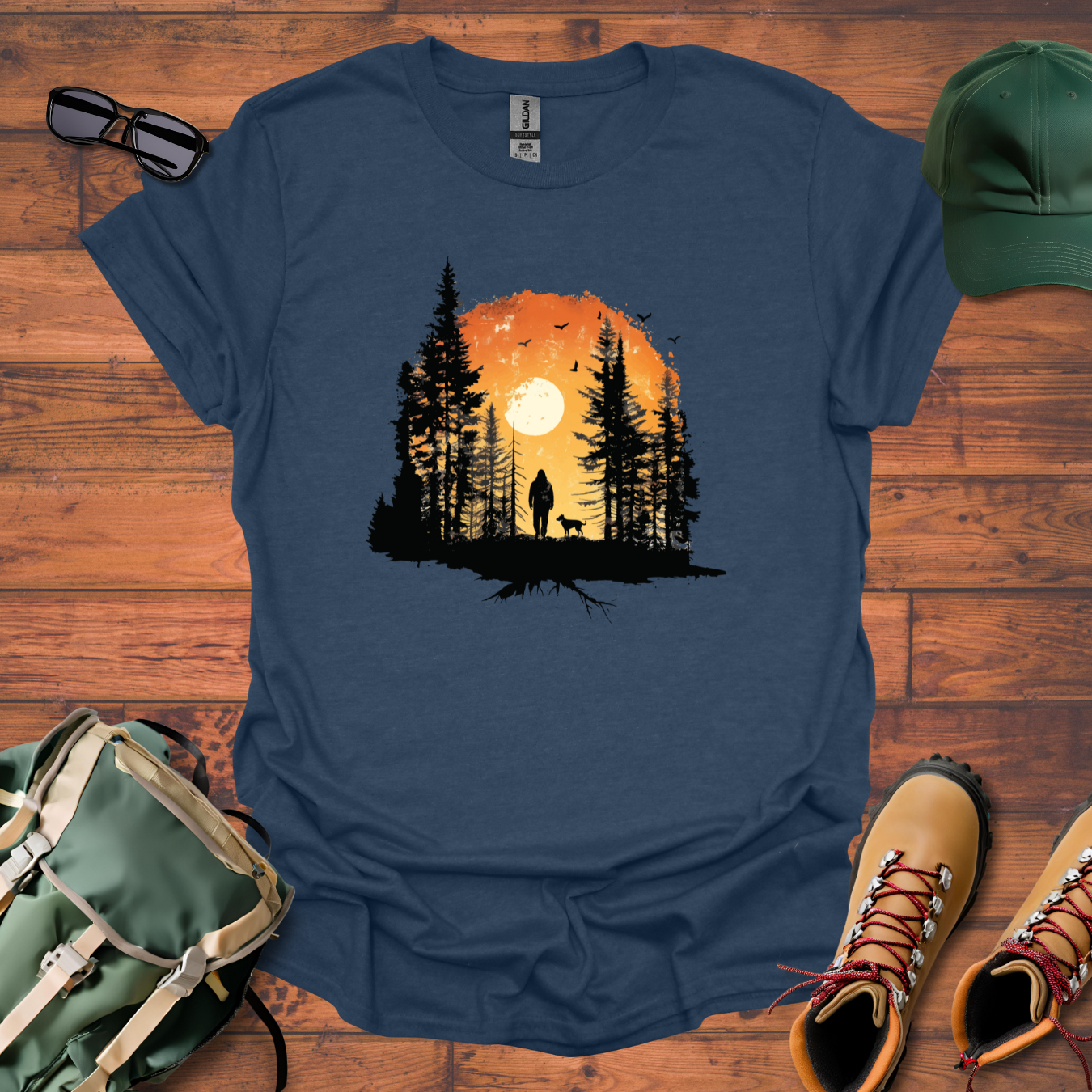 Man Dog Sun Tee - Unisex Softstyle T-Shirt