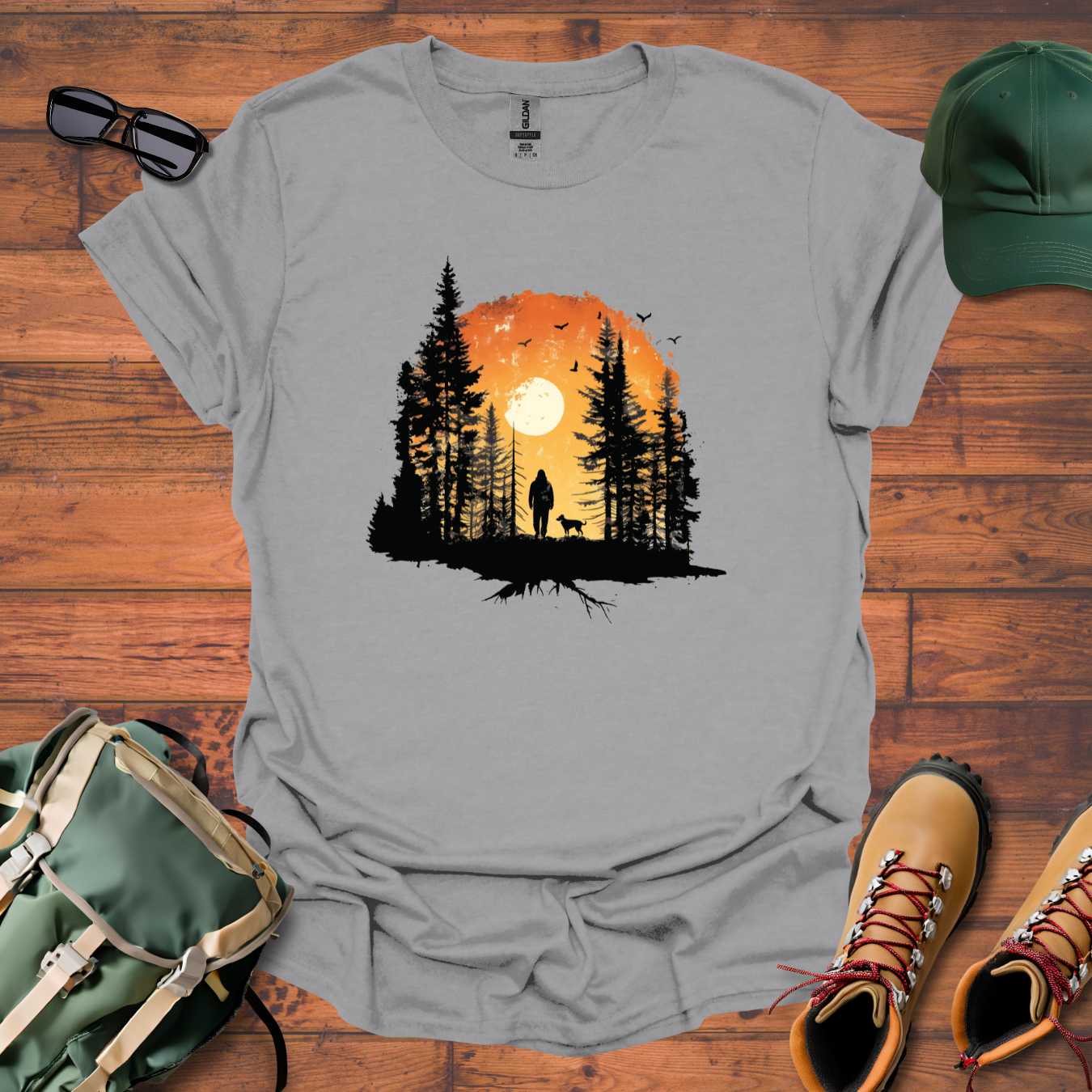 Man Dog Sun Tee - Unisex Softstyle T-Shirt