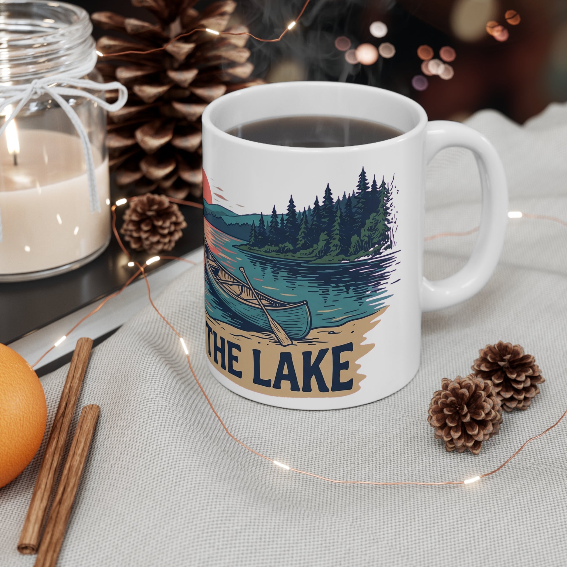 Original hand-drawn designs inspired by nature and the outdoors, from Evergreen Tees. The Lake Life 03 design, made to order by Evergreen Tees.