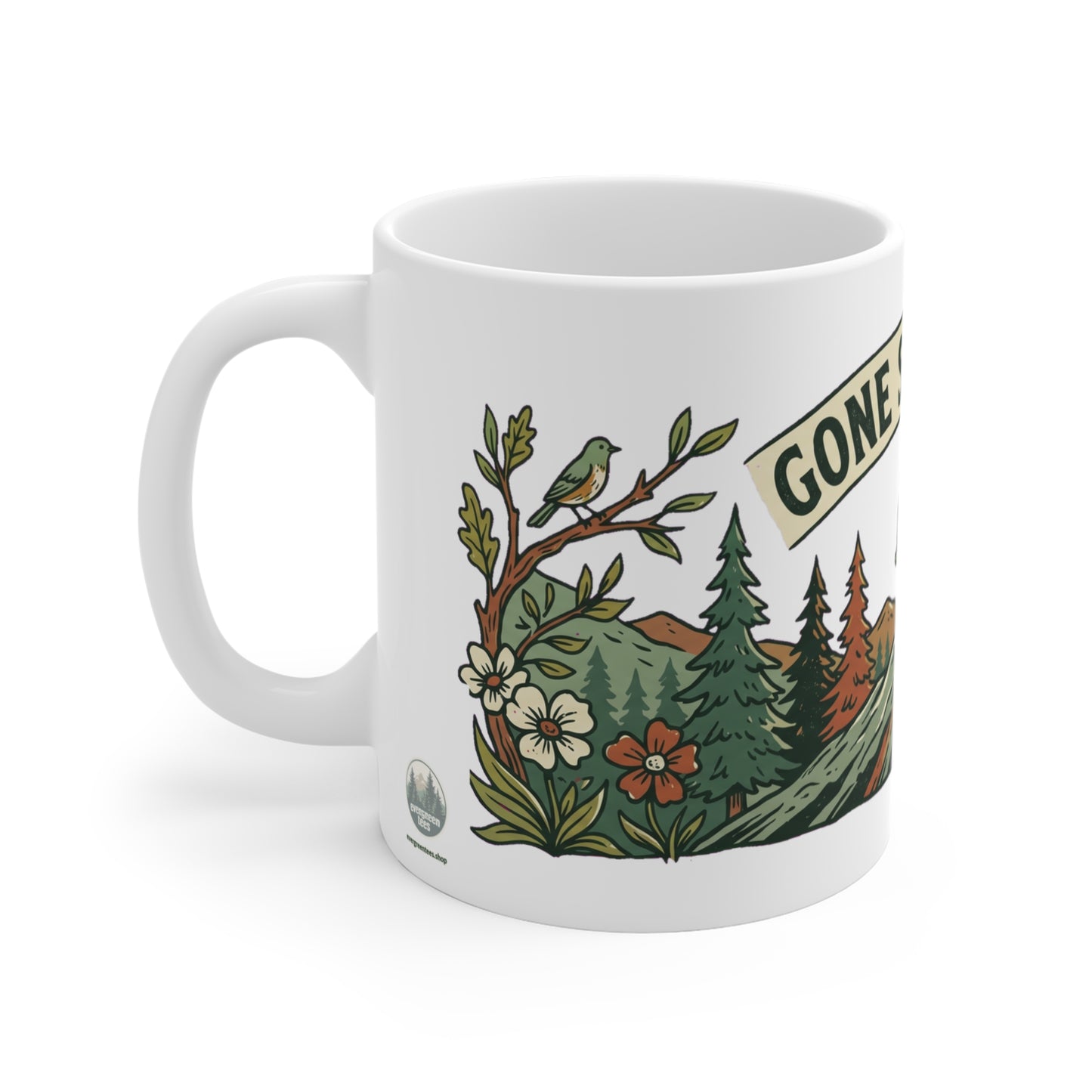 Original hand-drawn designs inspired by nature and the outdoors, from Evergreen Tees. The Cryptid Trail 04 design, made to order by Evergreen Tees.