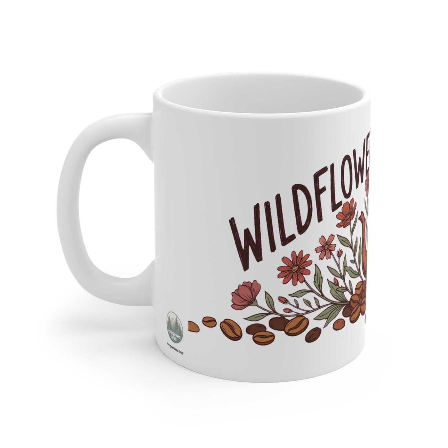 Wildflowers & Caffeine Cosmos Coffee Pot - Mug 11oz