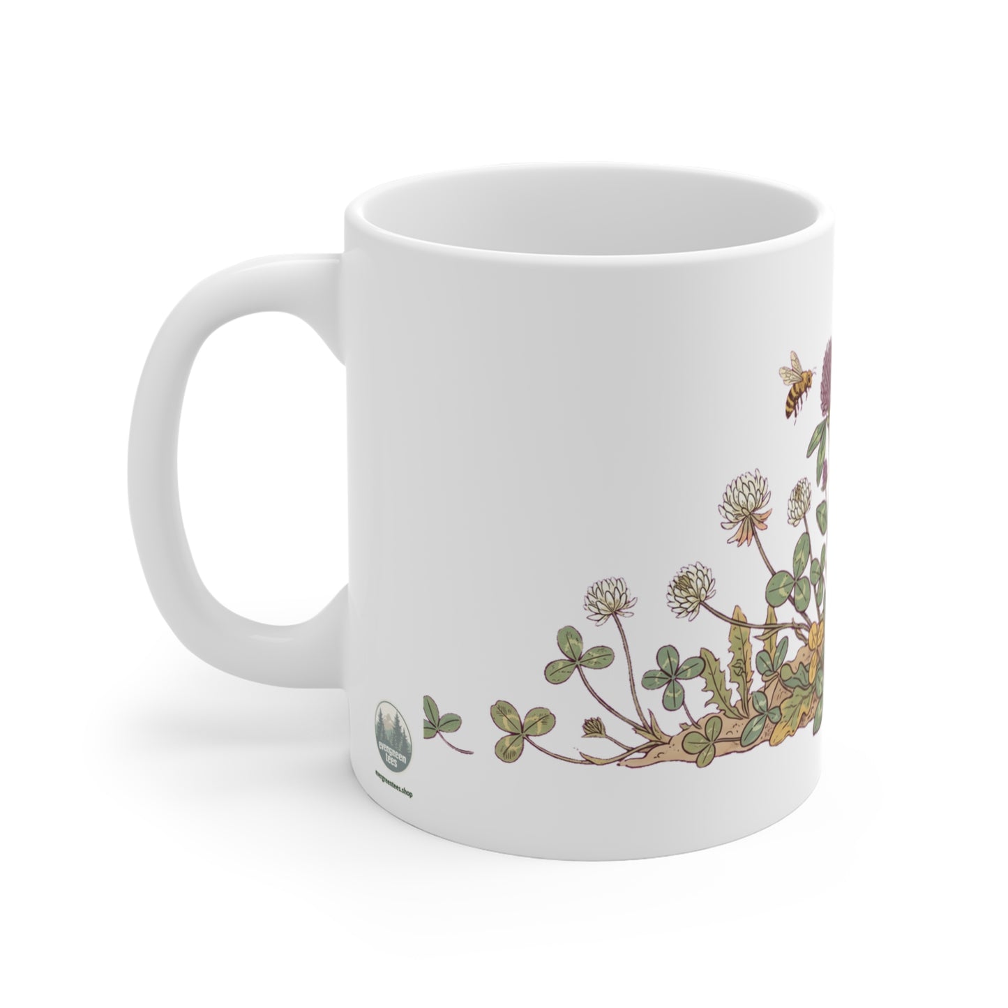 Red Clover & Honey Bee Garden - Mug 11oz
