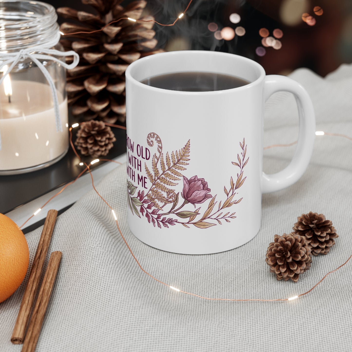 Grow Old With Me Peony & Fern - Mug 11oz