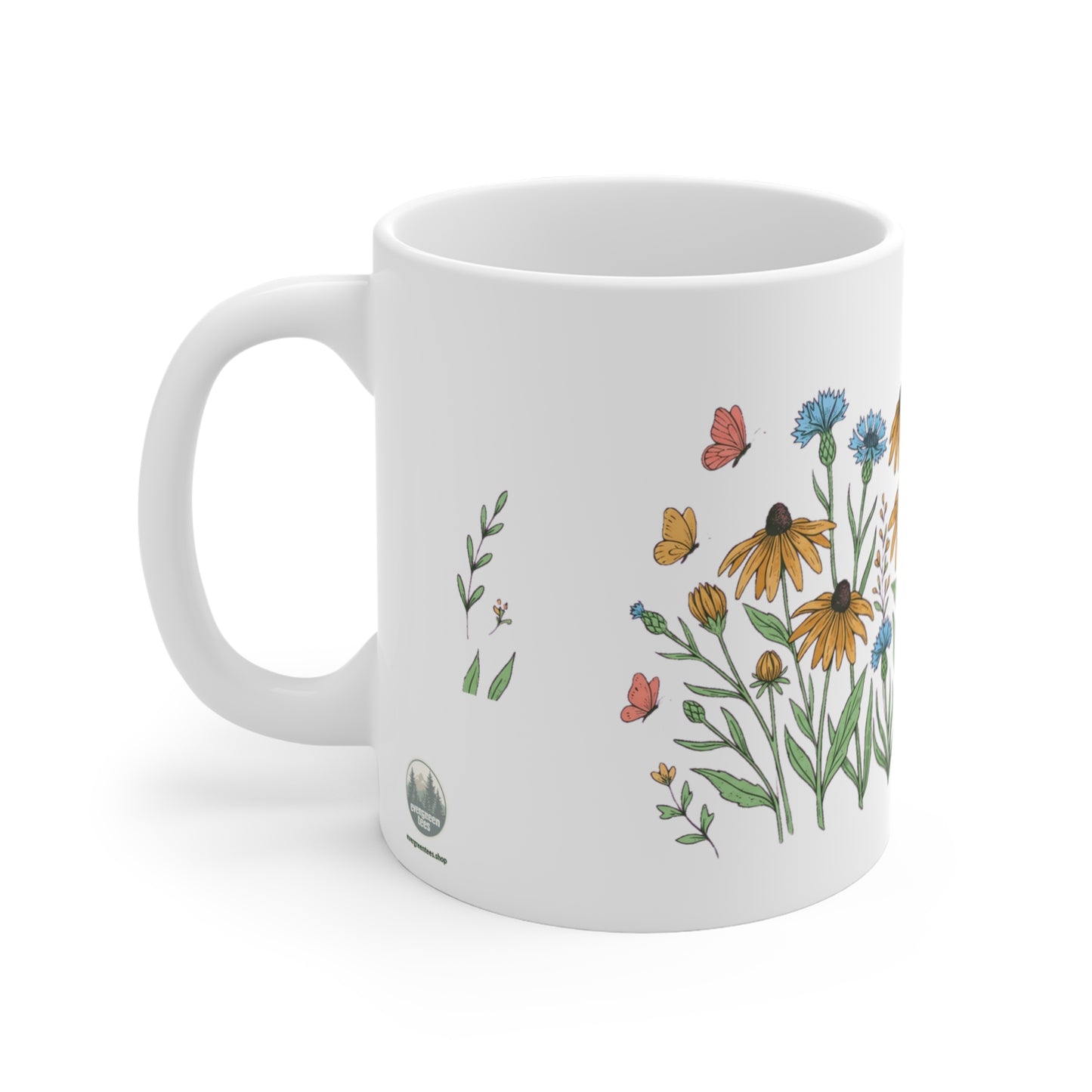 Black-Eyed Susan & Cornflower Meadow - Mug 11oz