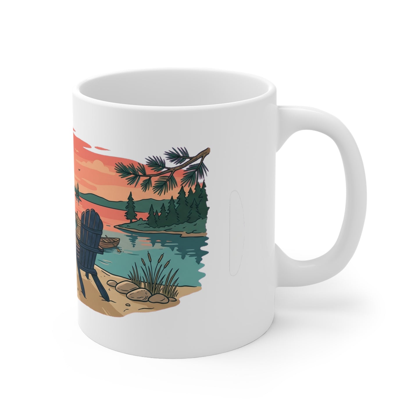 Original hand-drawn designs inspired by nature and the outdoors, from Evergreen Tees. The Lake Life 04 design, made to order by Evergreen Tees.