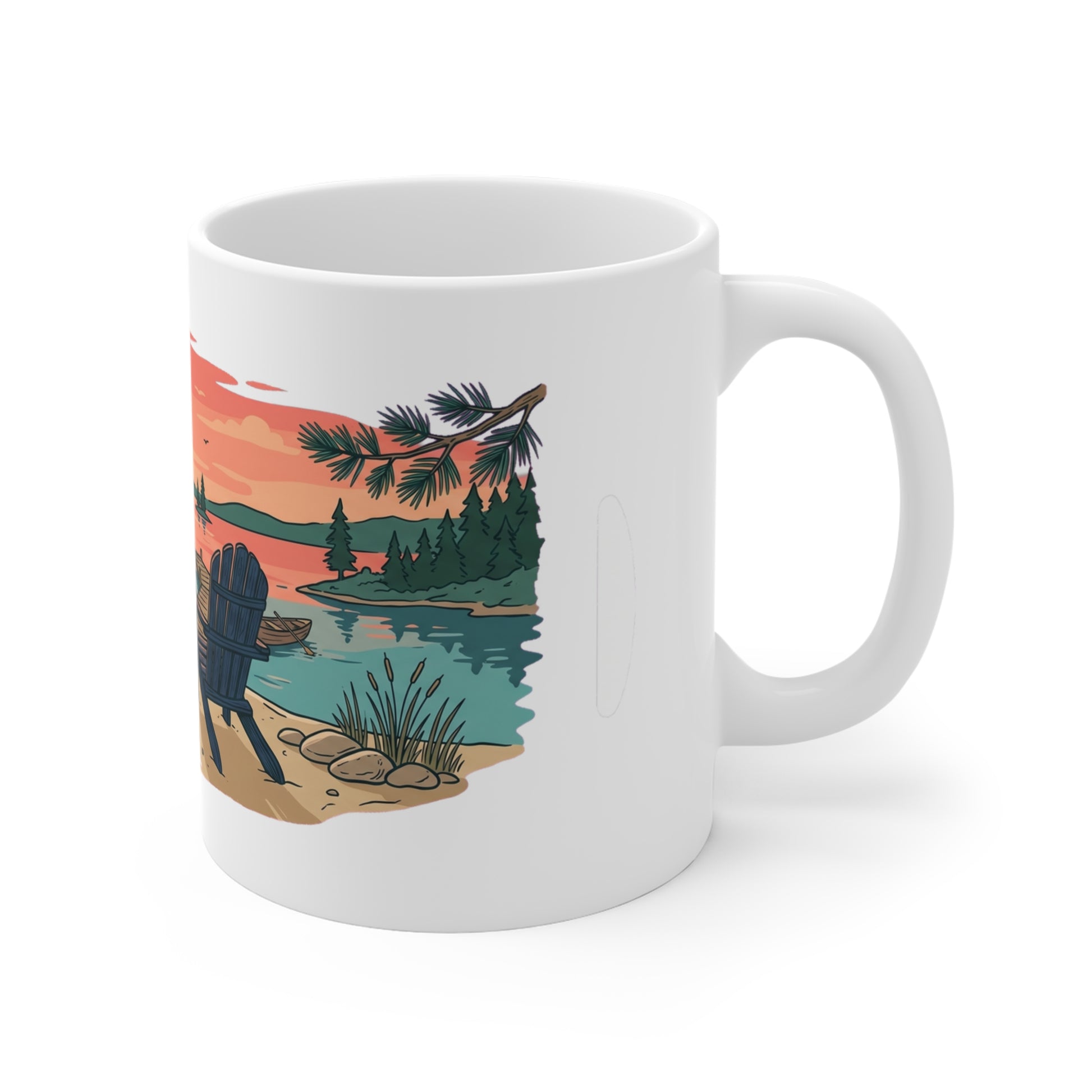 Original hand-drawn designs inspired by nature and the outdoors, from Evergreen Tees. The Lake Life 04 design, made to order by Evergreen Tees.