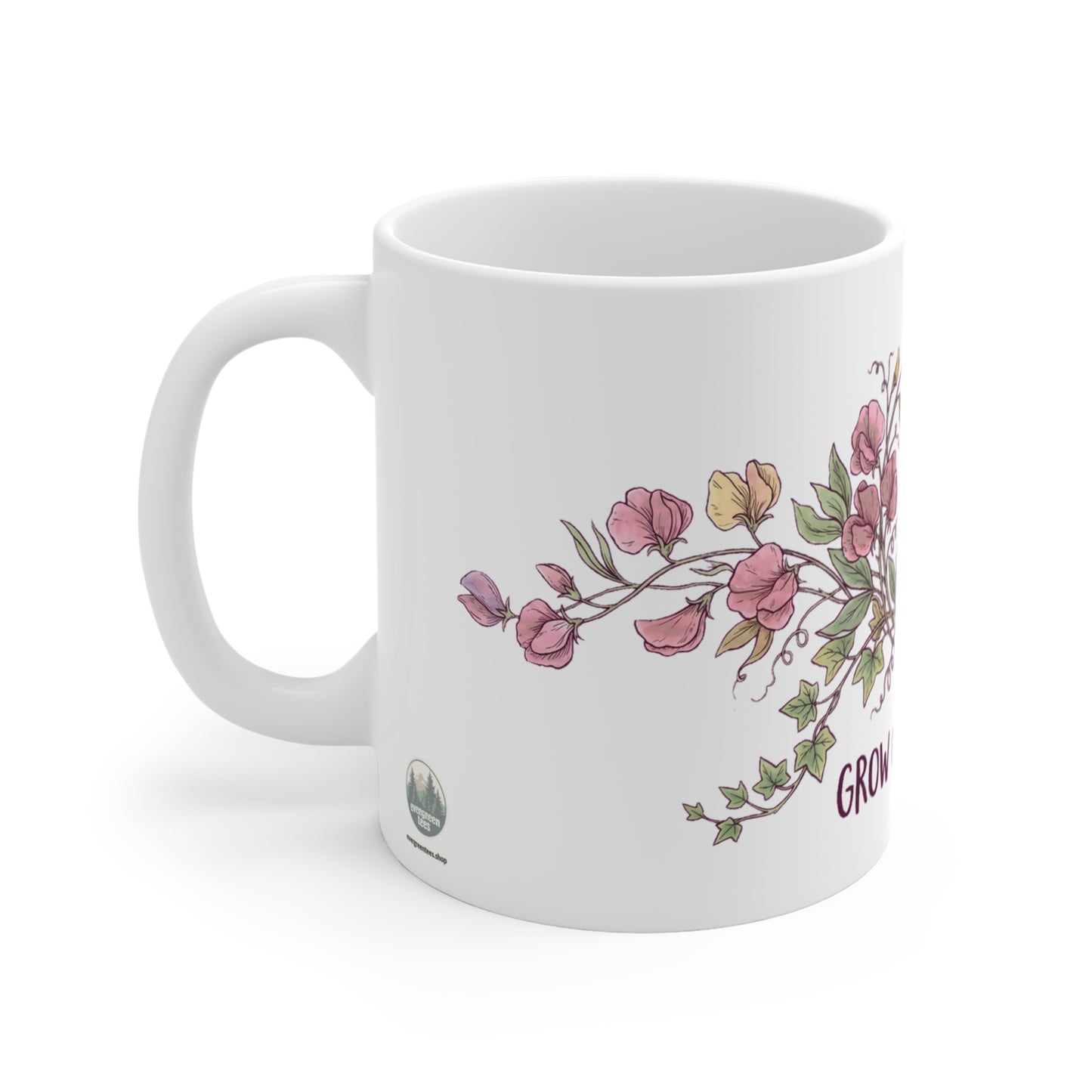 Sweet Pea Vine Grow Old With Me - Mug 11oz