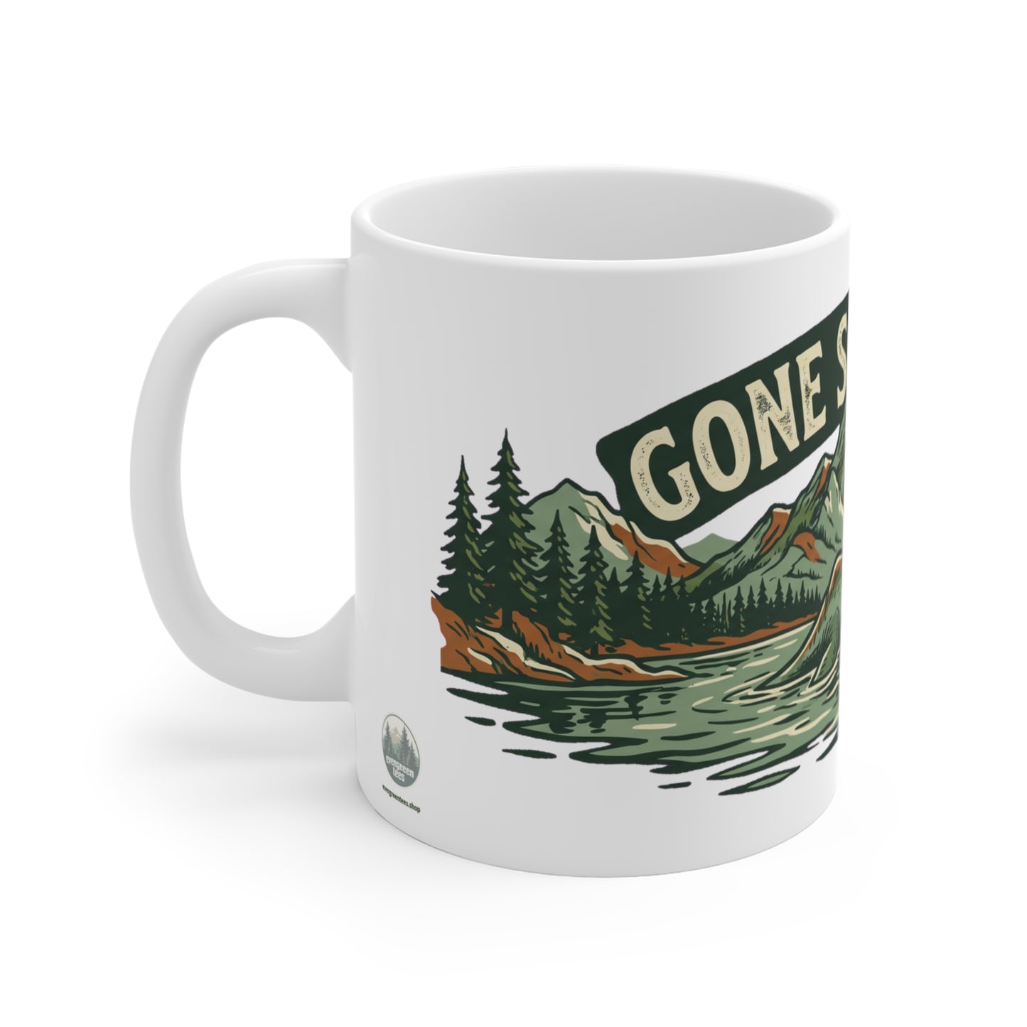 Original hand-drawn designs inspired by nature and the outdoors, from Evergreen Tees. The Gone Squatchin' Loch Ness design, made to order by Evergreen Tees.