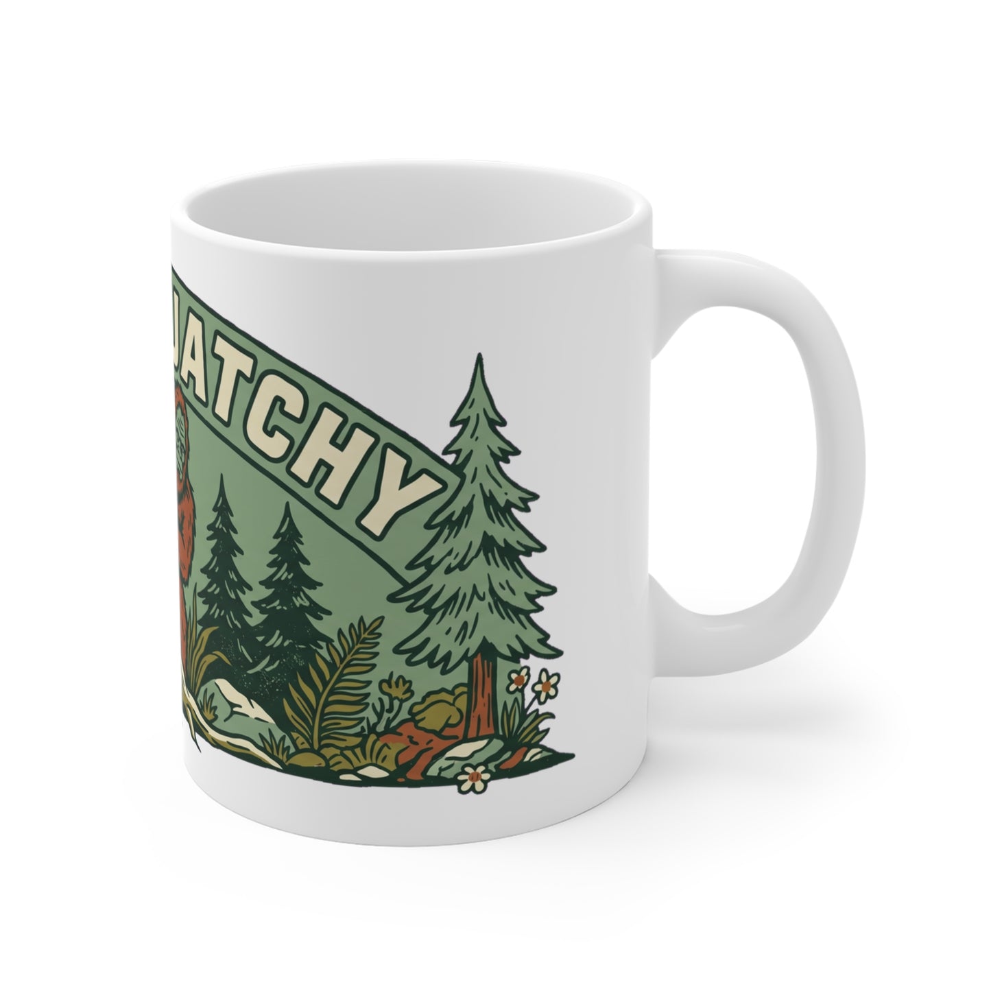 Original hand-drawn designs inspired by nature and the outdoors, from Evergreen Tees. The Stay Squatchy Forest Badge design, made to order by Evergreen Tees.