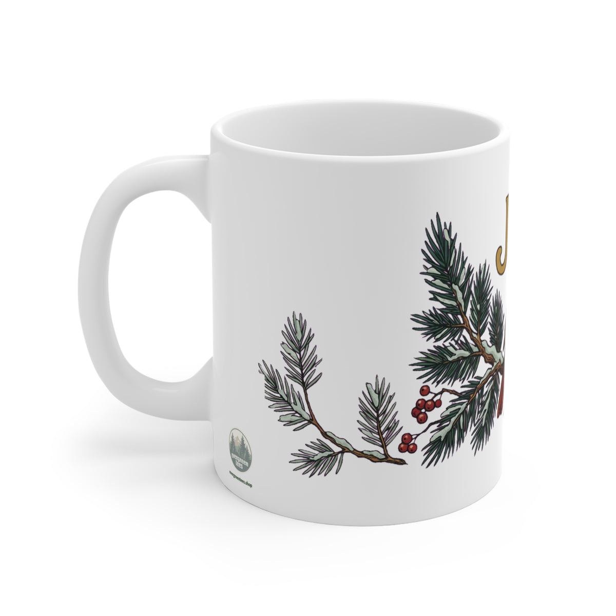 Cardinal Joy Pine Branch - Mug 11oz