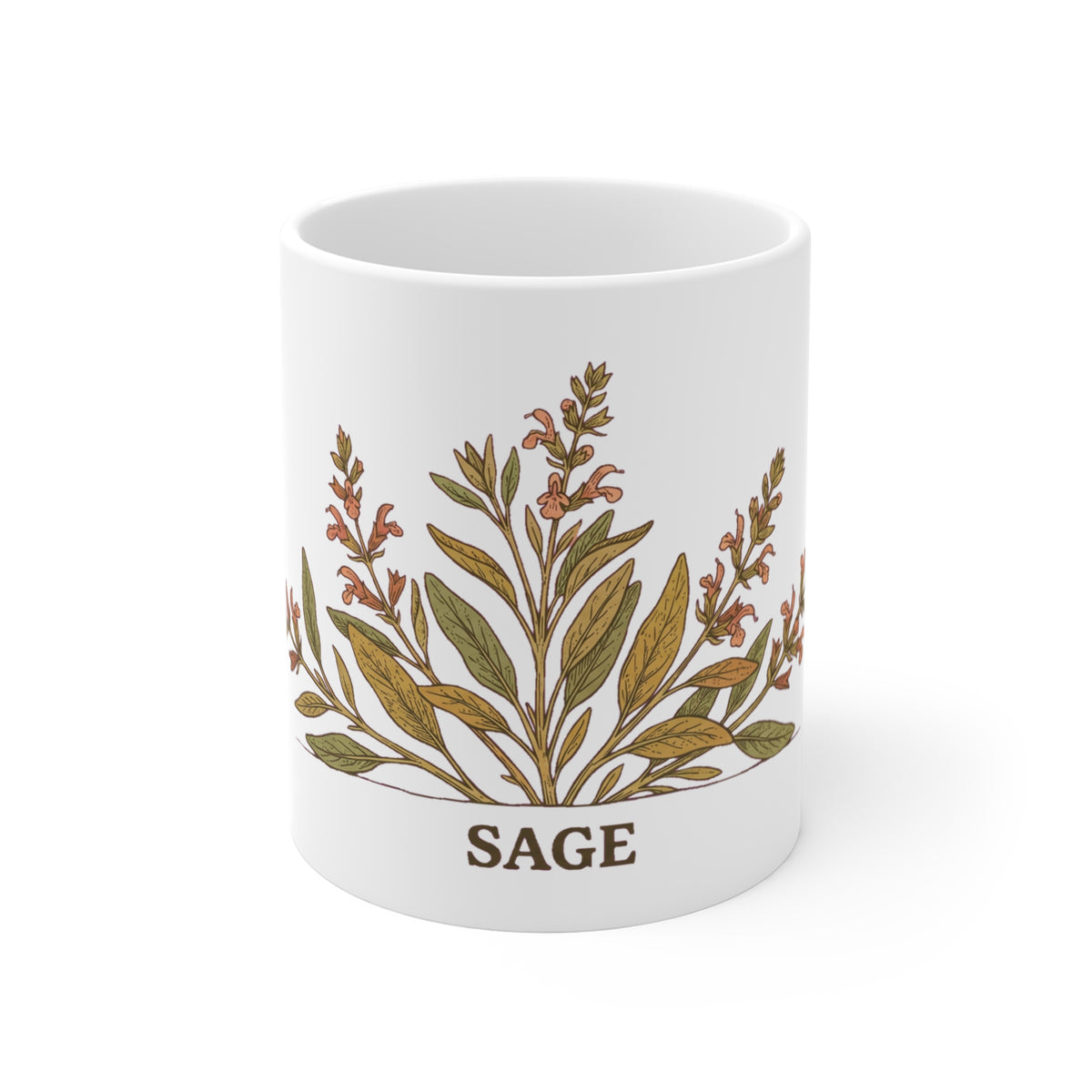 Sage Botanical Herb Illustration - Mug 11oz