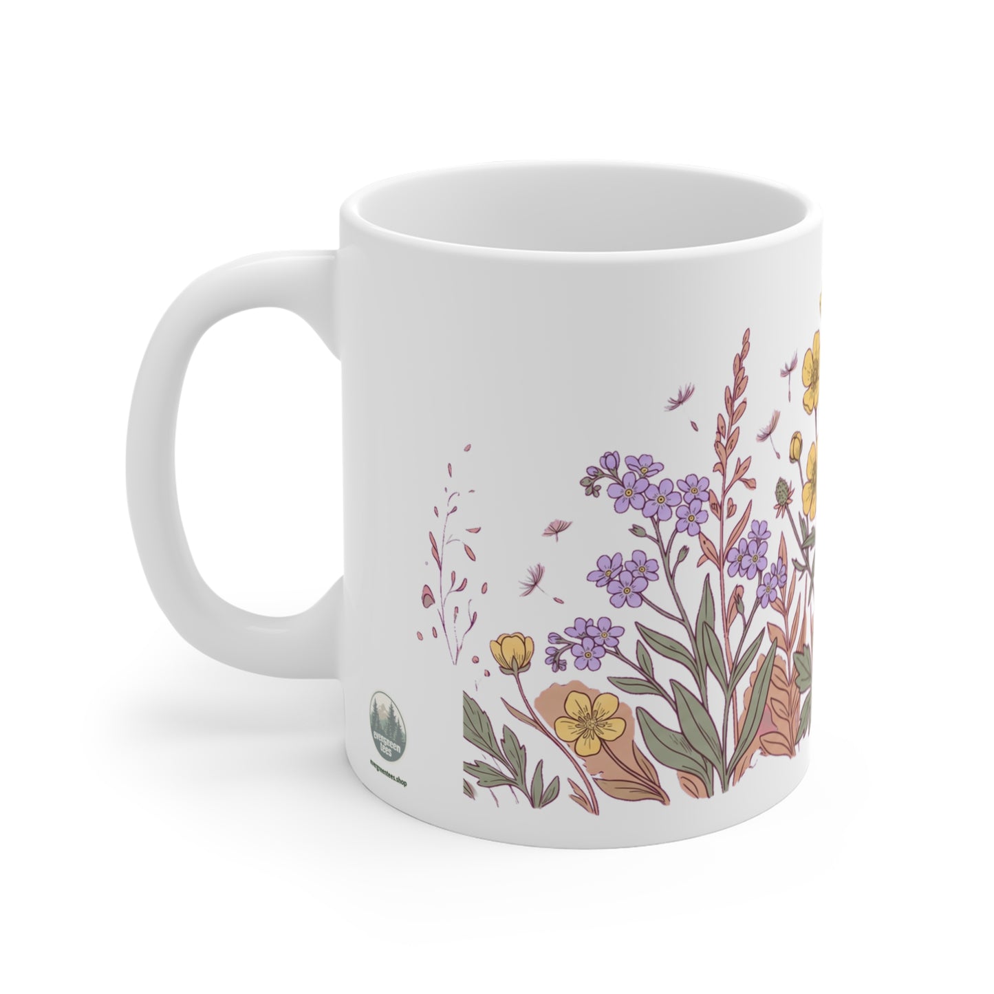 Buttercup & Forget-Me-Not Meadow - Mug 11oz