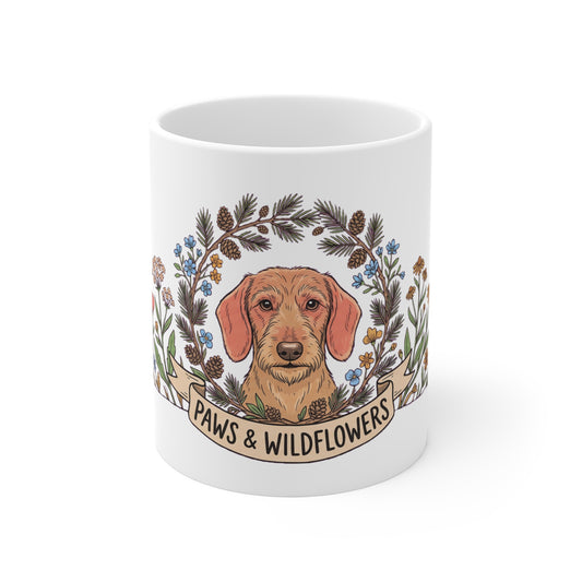 Paws & Wildflowers Golden Dog - Mug 11oz