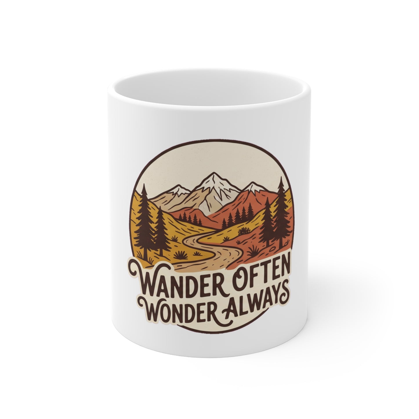Original hand-drawn designs inspired by nature and the outdoors, from Evergreen Tees. The Wander Often Wonder Always design, made to order by Evergreen Tees.