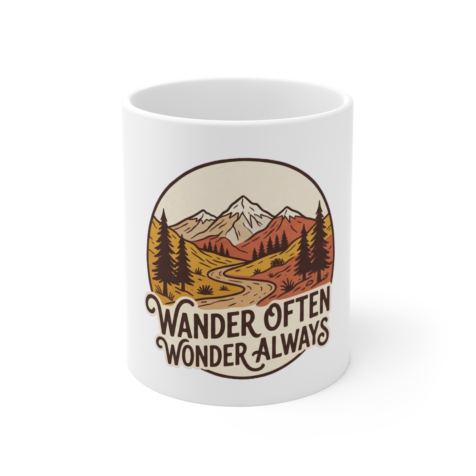 Original hand-drawn designs inspired by nature and the outdoors, from Evergreen Tees. The Wander Often Wonder Always design, made to order by Evergreen Tees.