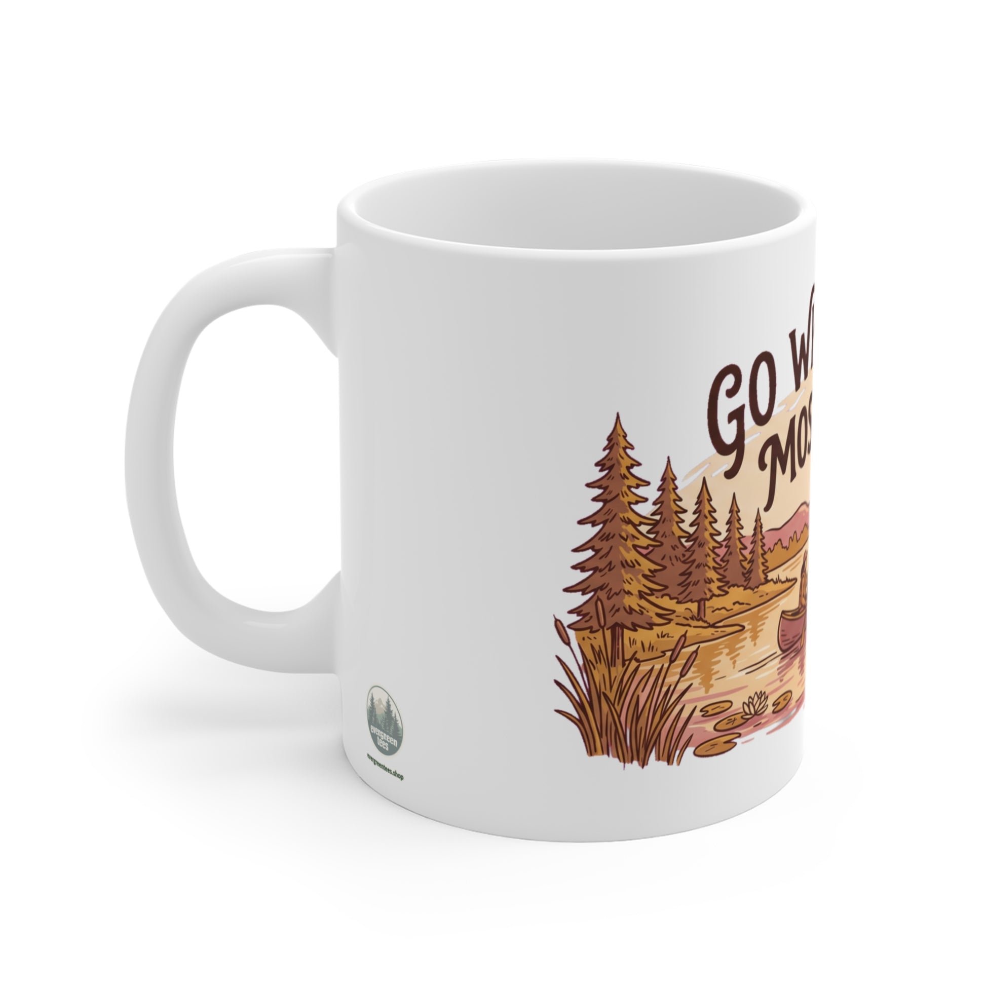 Original hand-drawn designs inspired by nature and the outdoors, from Evergreen Tees. The Go Where You Feel Most Alive design, made to order by Evergreen Tees.