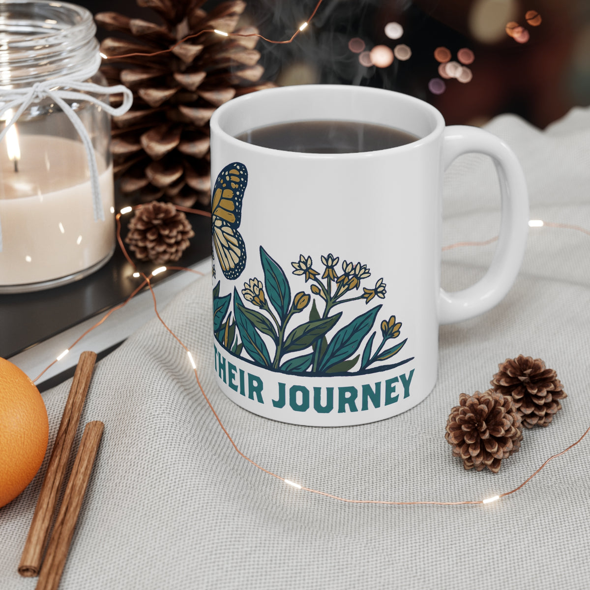Stewards of Their Journey Monarch & Milkweed - Mug 11oz