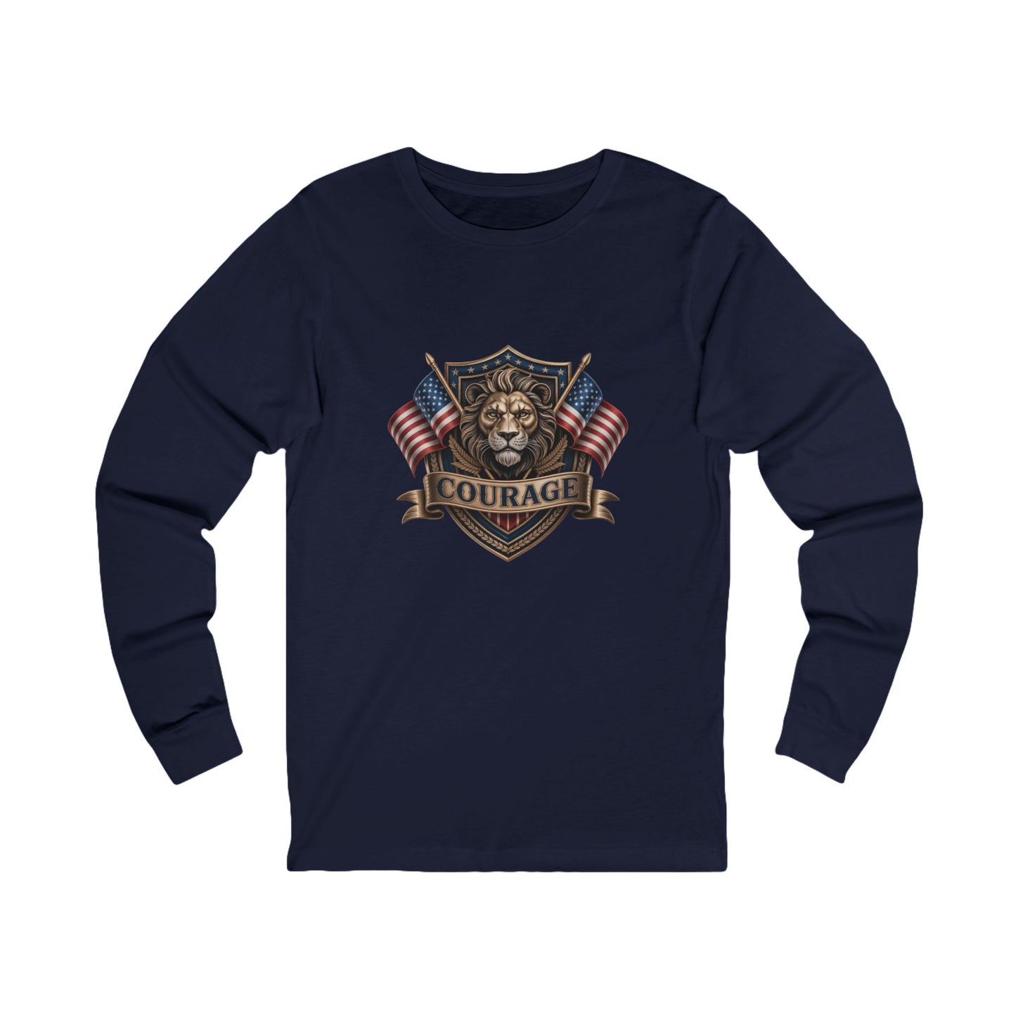 Courage Lion - Unisex Jersey Long Sleeve Tee