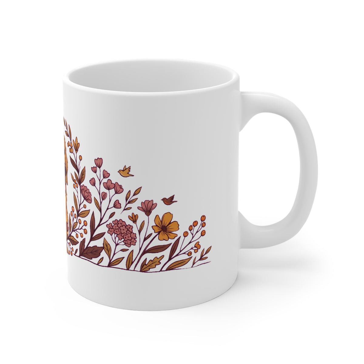Golden Retriever in Wildflower Meadow - Mug 11oz