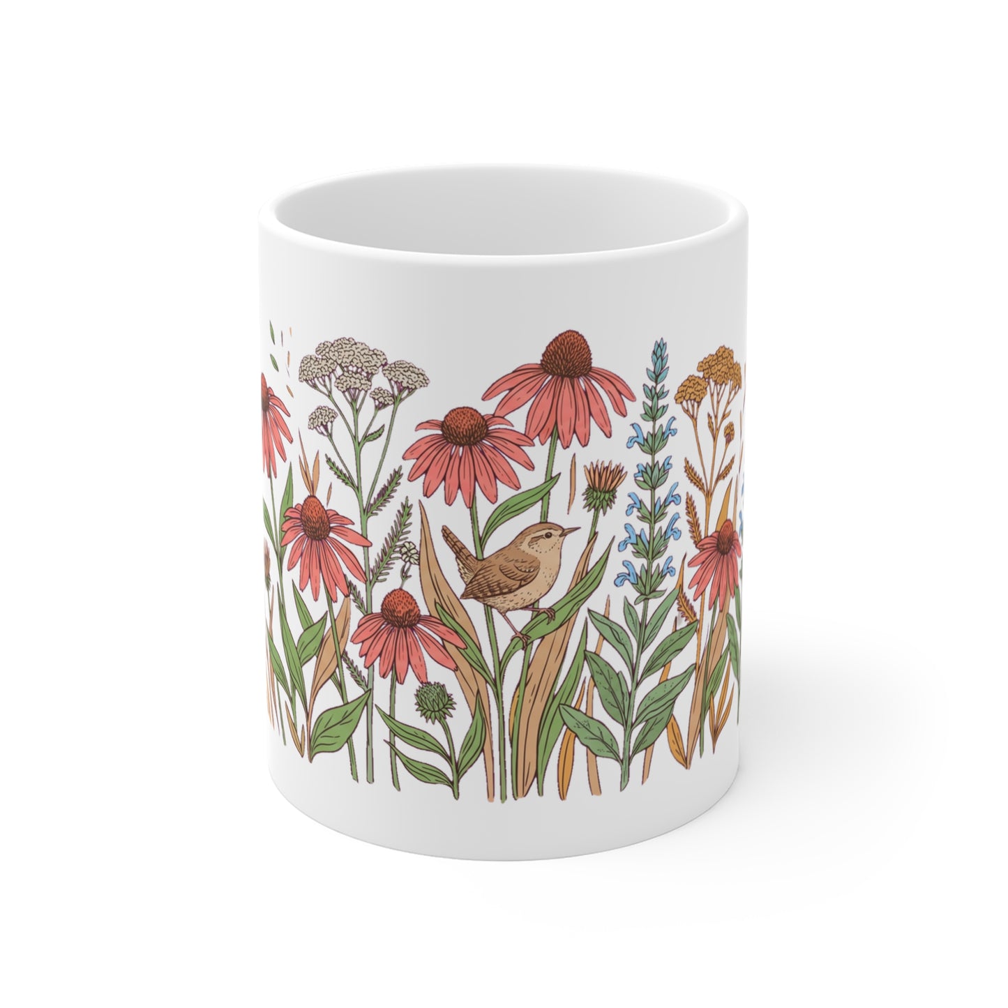 Coneflower & Yarrow Wildflower Meadow - Mug 11oz