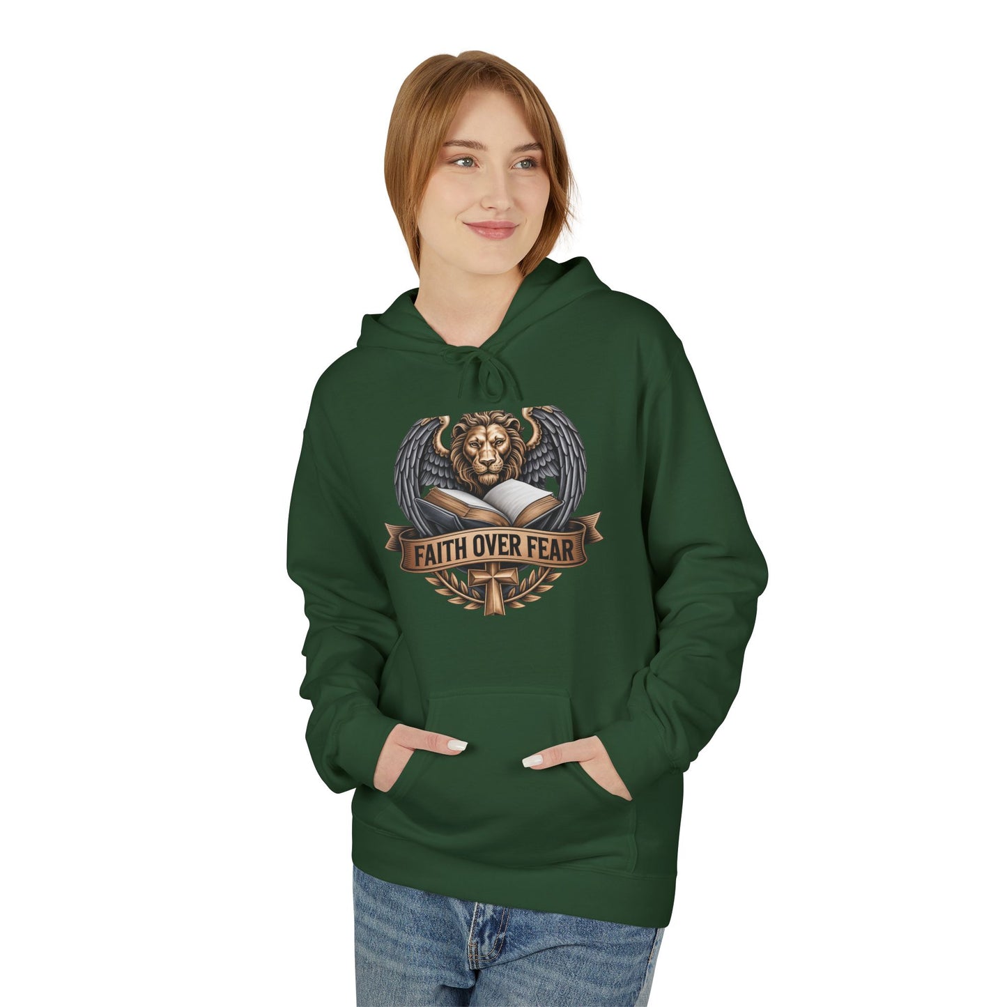 Faith Over Fear - Unisex Midweight Softstyle Fleece Hoodie