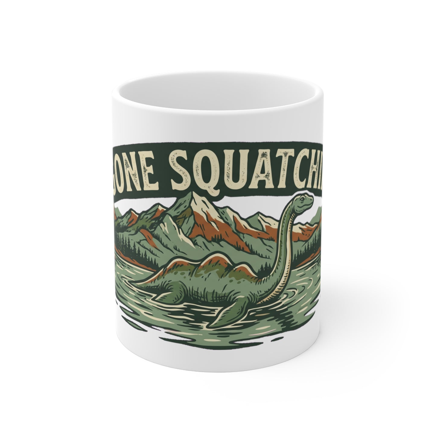 Original hand-drawn designs inspired by nature and the outdoors, from Evergreen Tees. The Gone Squatchin' Loch Ness design, made to order by Evergreen Tees.