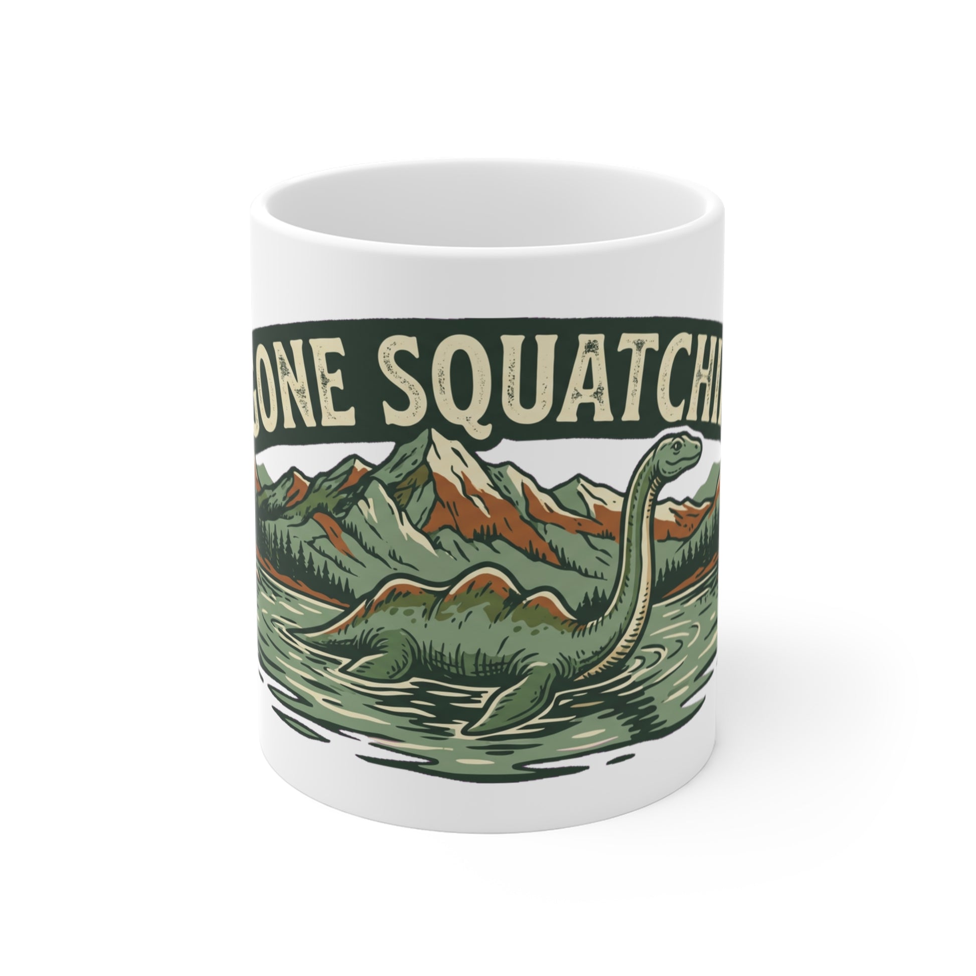 Original hand-drawn designs inspired by nature and the outdoors, from Evergreen Tees. The Gone Squatchin' Loch Ness design, made to order by Evergreen Tees.