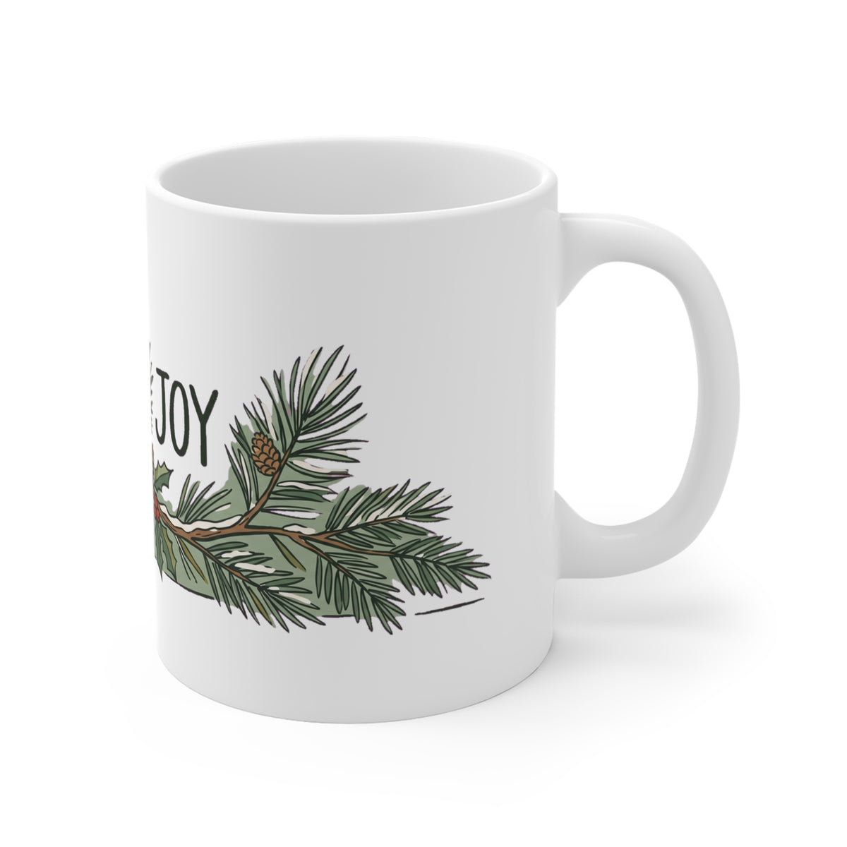 Cardinal on Pine & Holly - Mug 11oz