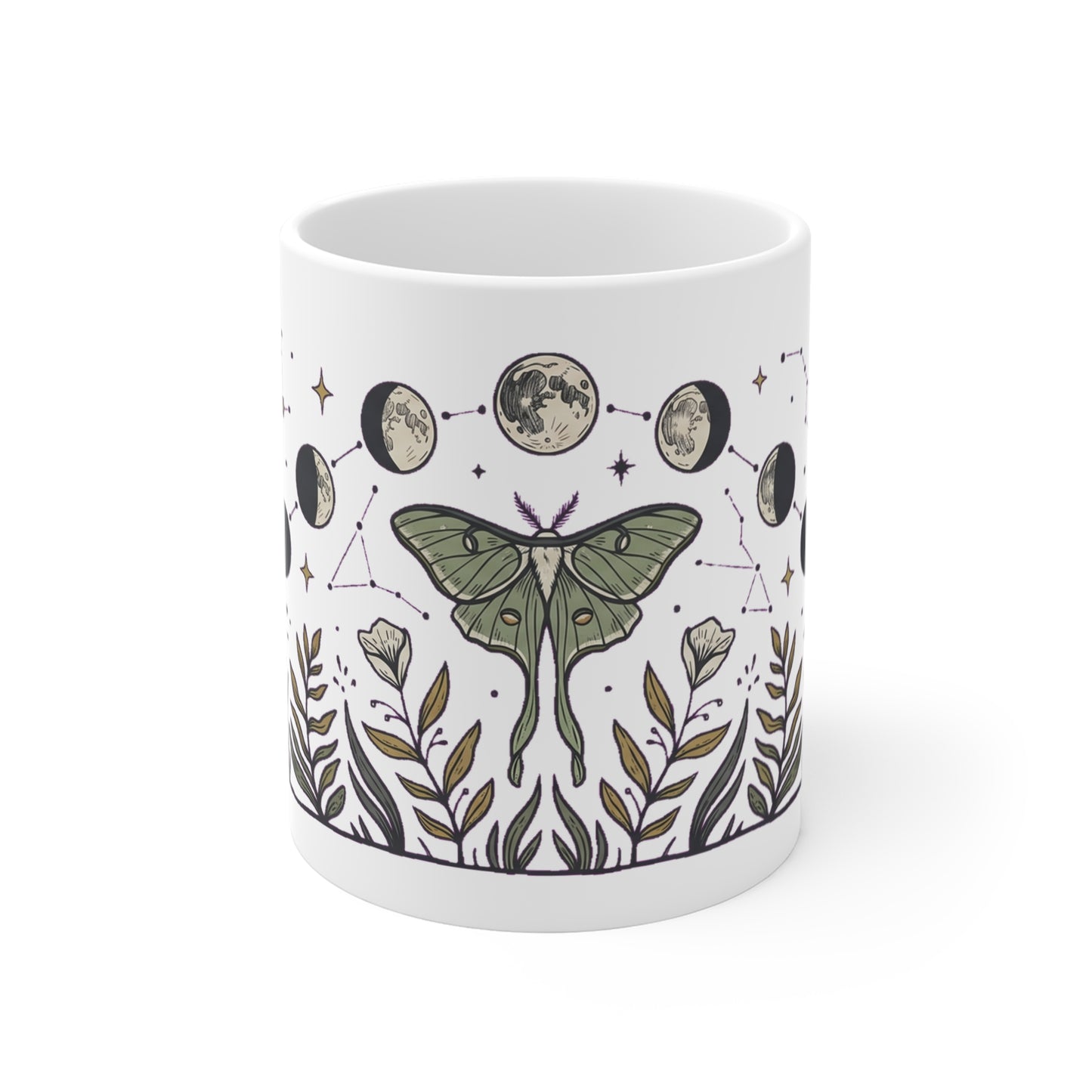 Luna Moth Moon Phases - Mug 11oz