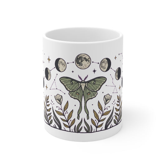 Luna Moth Moon Phases - Mug 11oz