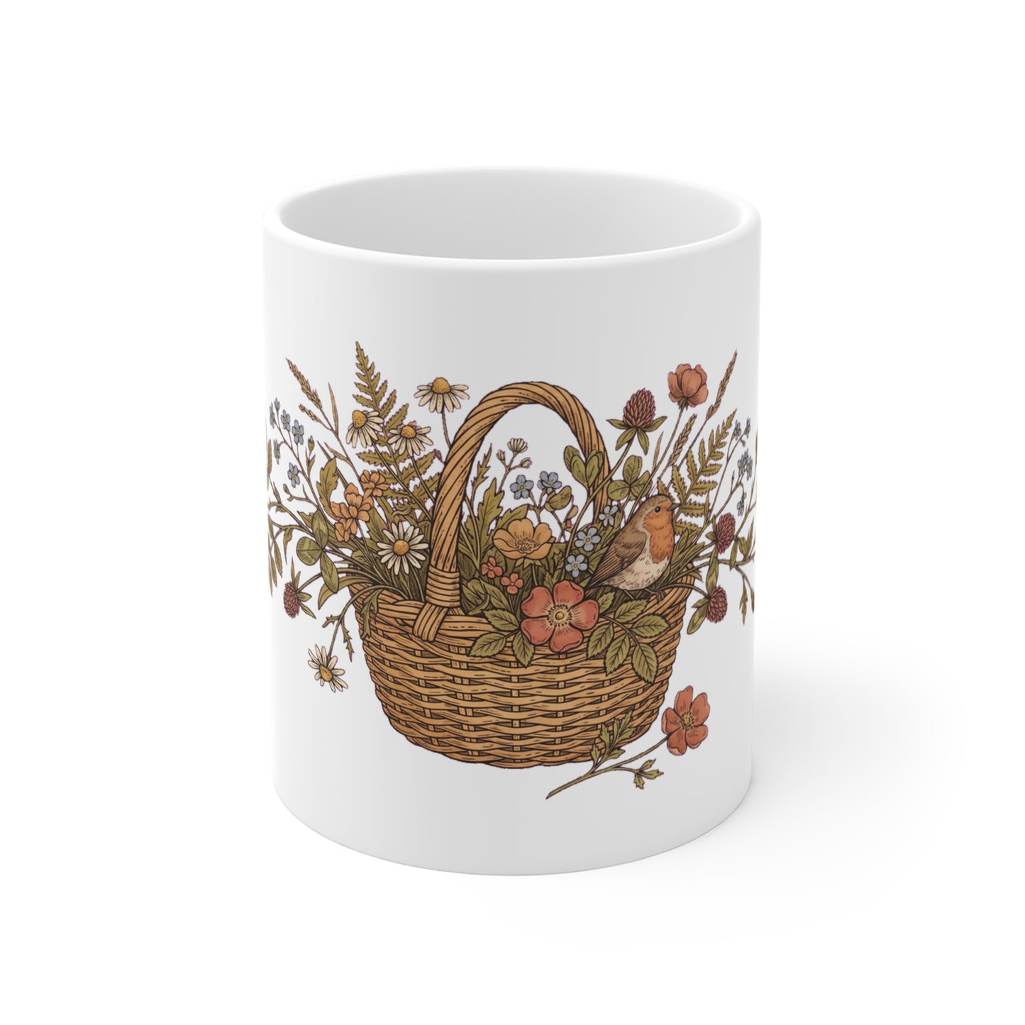 Discover nature graphic apparel inspired by forests, mountains, and outdoor adventure. Printed on demand just for you. The Robin & Wild Rose Cottage Basket…